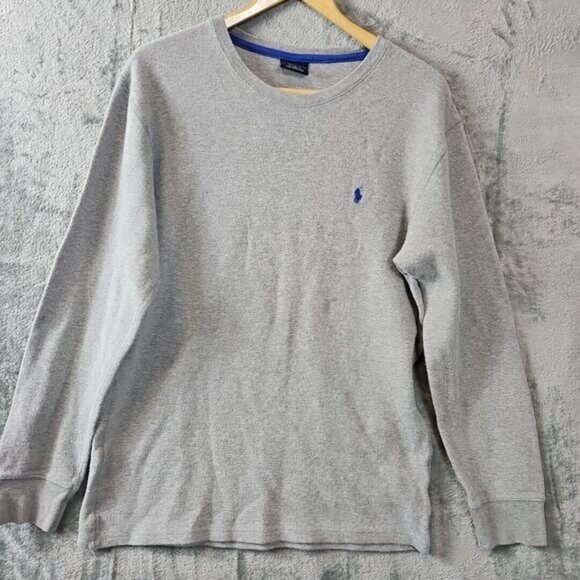 Polo Ralph Lauren Men’s Med Gray Long-Sleeve Sleepwear Shirt - - Picture 1 of 8